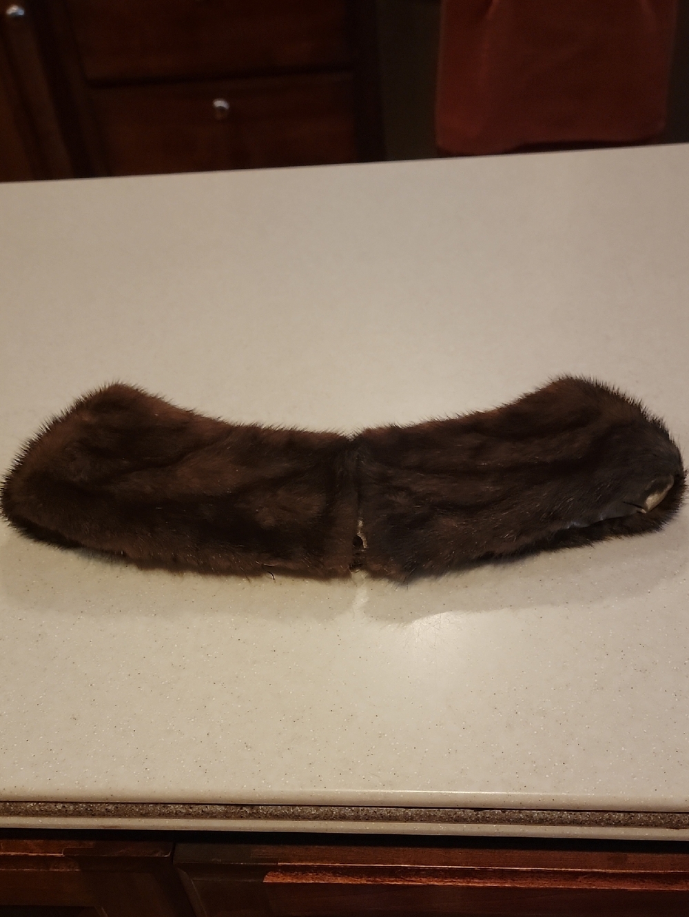 Vintage Brown Fur Collar